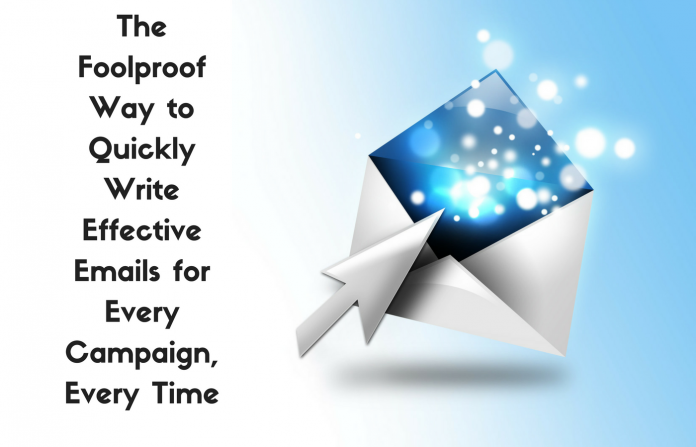 The Foolproof Way To Quickly Write Effective Emails For Every Campaign, Every Time The Foolproof Way To Quickly Write Effective Emails For Every Campaign, Every Time